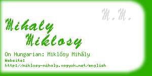mihaly miklosy business card